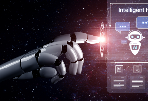 Abstract image representing AI and automation